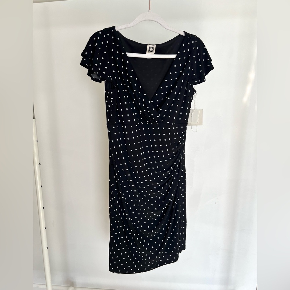 Anne Klein polka-dot dress